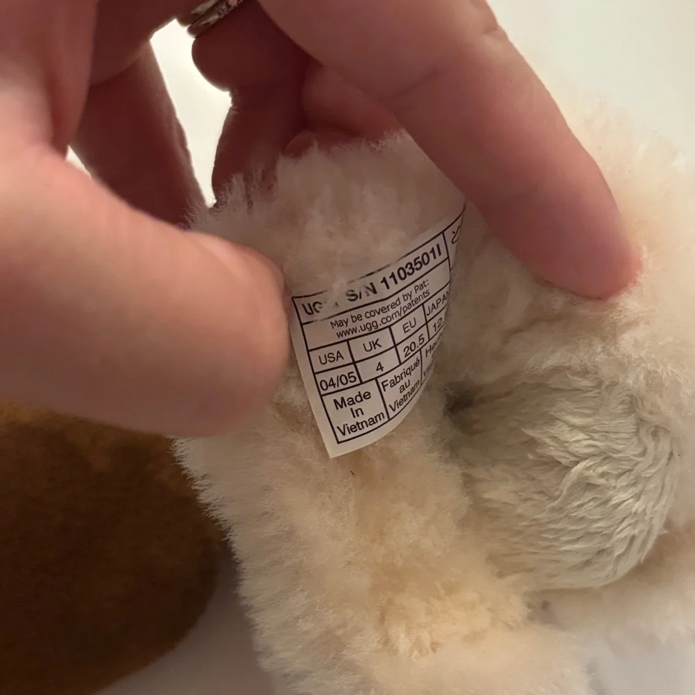 UGG Kids Chestnut Brown & Cream Shearling Booties